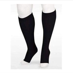 Juzo Soft Knee High, 20-30 mmHg, Silicone Band, Open Toe Compression Socks